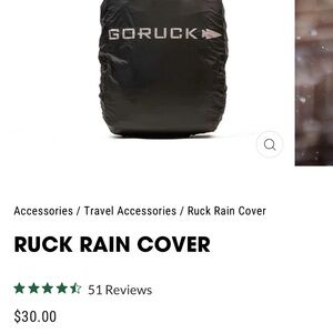 GORUCK Black Ruck Rain Cover